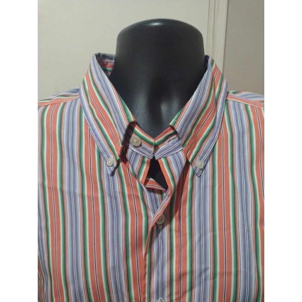 Men's Ralph Lauren Classic Fit Vertical Striped MultiColor XLT L/S Shirt X-Large - Picture 4 of 11